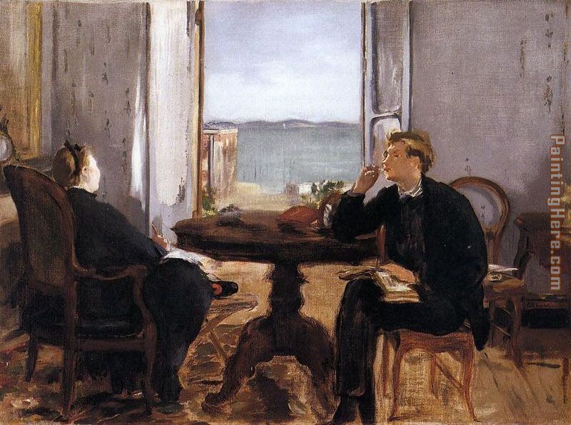 Interior at Arcachon painting - Edouard Manet Interior at Arcachon art painting